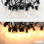 15M 20M 30M LED Garland Light String ST38 LED Lamp Bulb Outdoor IP44 Waterproof Wedding Lights Christmas Party Garden Decor Lamp