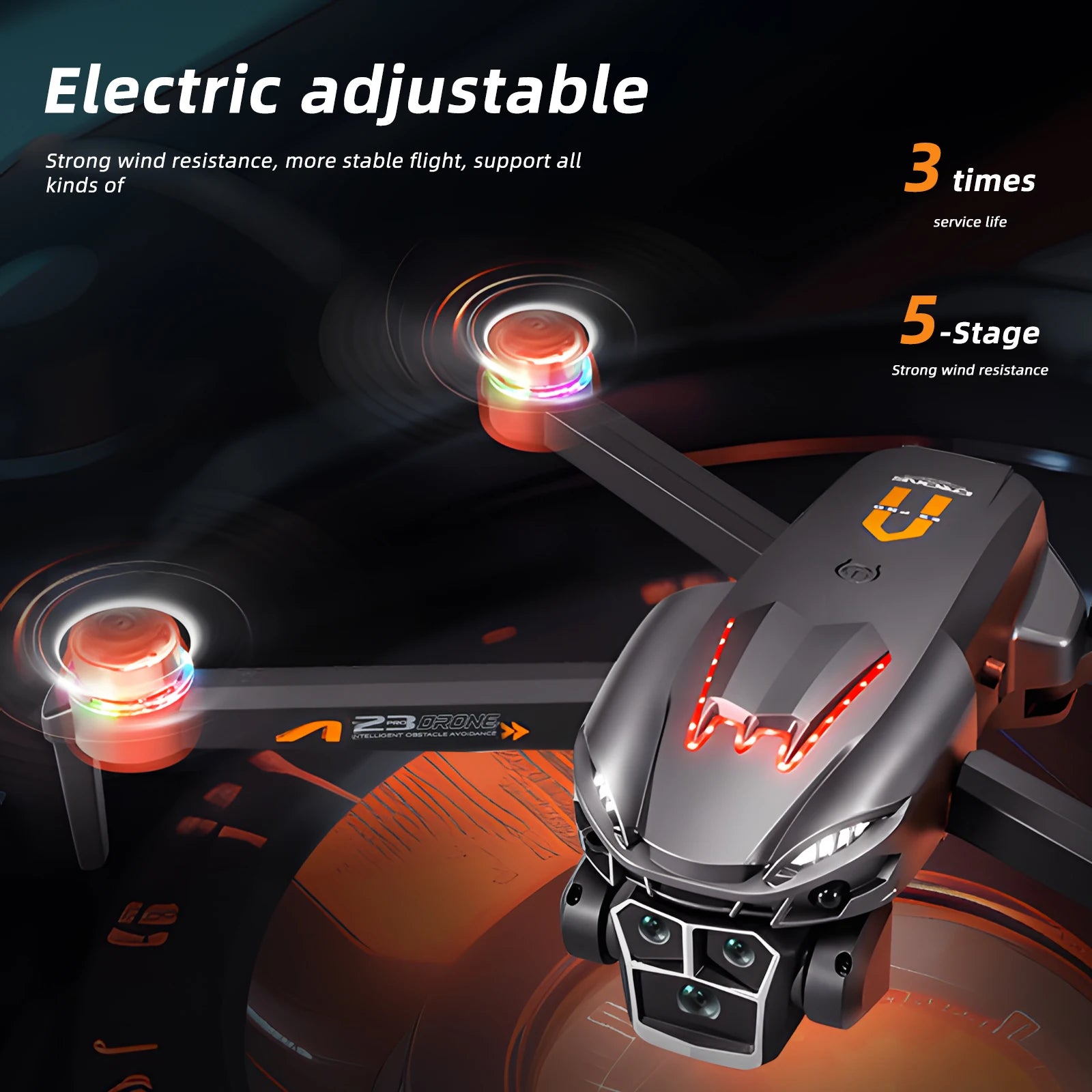 Podofo New Drone 4k Dual Camera  Mini Helicopter Quadcopter Toy Obstacle Avoidance Foldable RC Drone Headless Mode Mini Drones