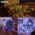 100M 200M LED String Lights Green Wire Fairy Lights Garland For Outdoor Home New Year Christmas Tree Wedding Party Decoration