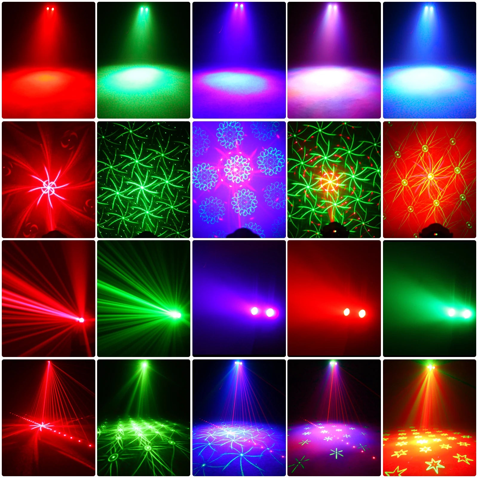 U'King RGB+UV LED Party Light Disco Light With Remote Controller Strobe Stage Light Pattern DJ Light For DJ Show Concert Party