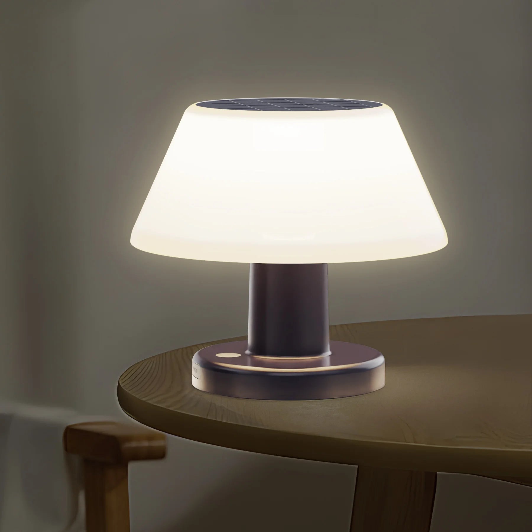 LED Solar table Light Outdoor Dimmable Solar Charge USB 2 in 1 Solar table lamp Outdoor & Indoor for table Warm White