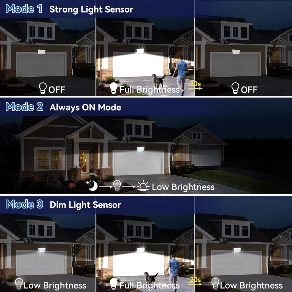 Solar Floodlight Outdoor Motion Sensor Solar Power Spotlights IP65 waterproof 234LED Safety Lighting Lamp for Yard Garage Garden