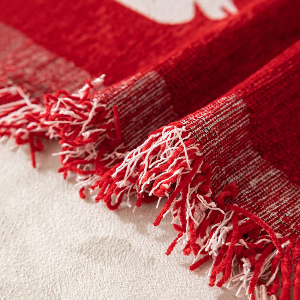 Husă de Canapea de Crăciun din Material Chenille – Decorațiune pentru Sărbători de Craciun, Pătură Moale de Iarnă, Protecție pentru Canapea, Ideală pentru Câini și Pisici