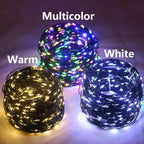 100M 200M LED String Lights Green Wire Fairy Lights Garland For Outdoor Home New Year Christmas Tree Wedding Party Decoration