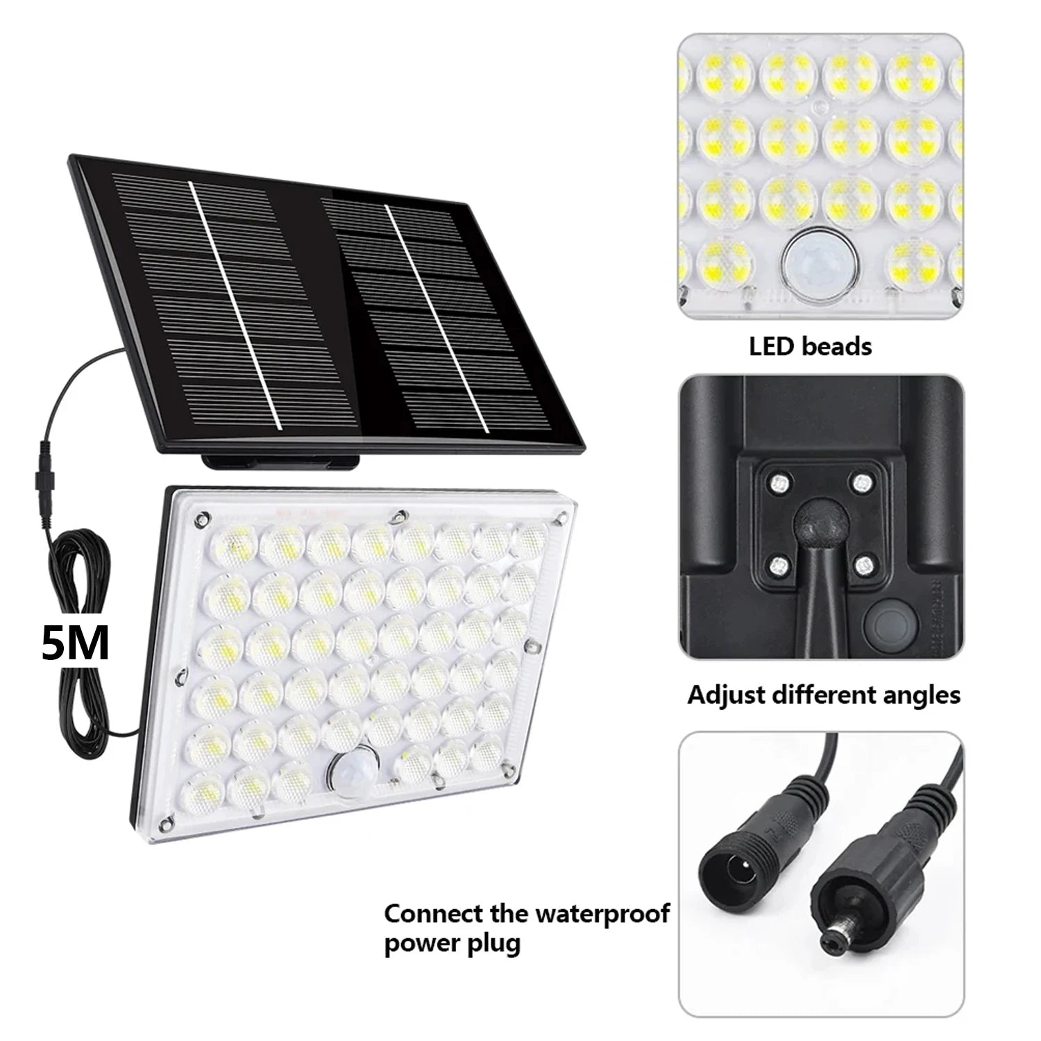 Solar Floodlight Outdoor Motion Sensor Solar Power Spotlights IP65 waterproof 234LED Safety Lighting Lamp for Yard Garage Garden