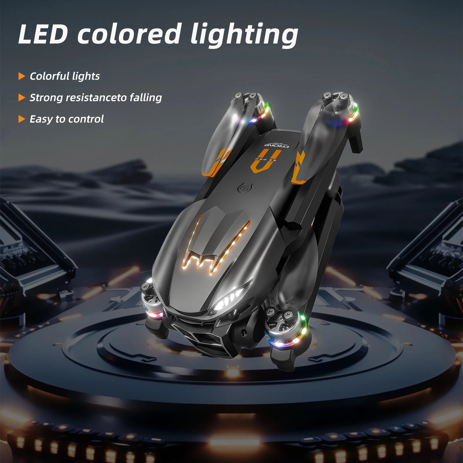 Podofo New Drone 4k Dual Camera  Mini Helicopter Quadcopter Toy Obstacle Avoidance Foldable RC Drone Headless Mode Mini Drones