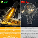 15M 20M 30M LED Garland Light String ST38 LED Lamp Bulb Outdoor IP44 Waterproof Wedding Lights Christmas Party Garden Decor Lamp