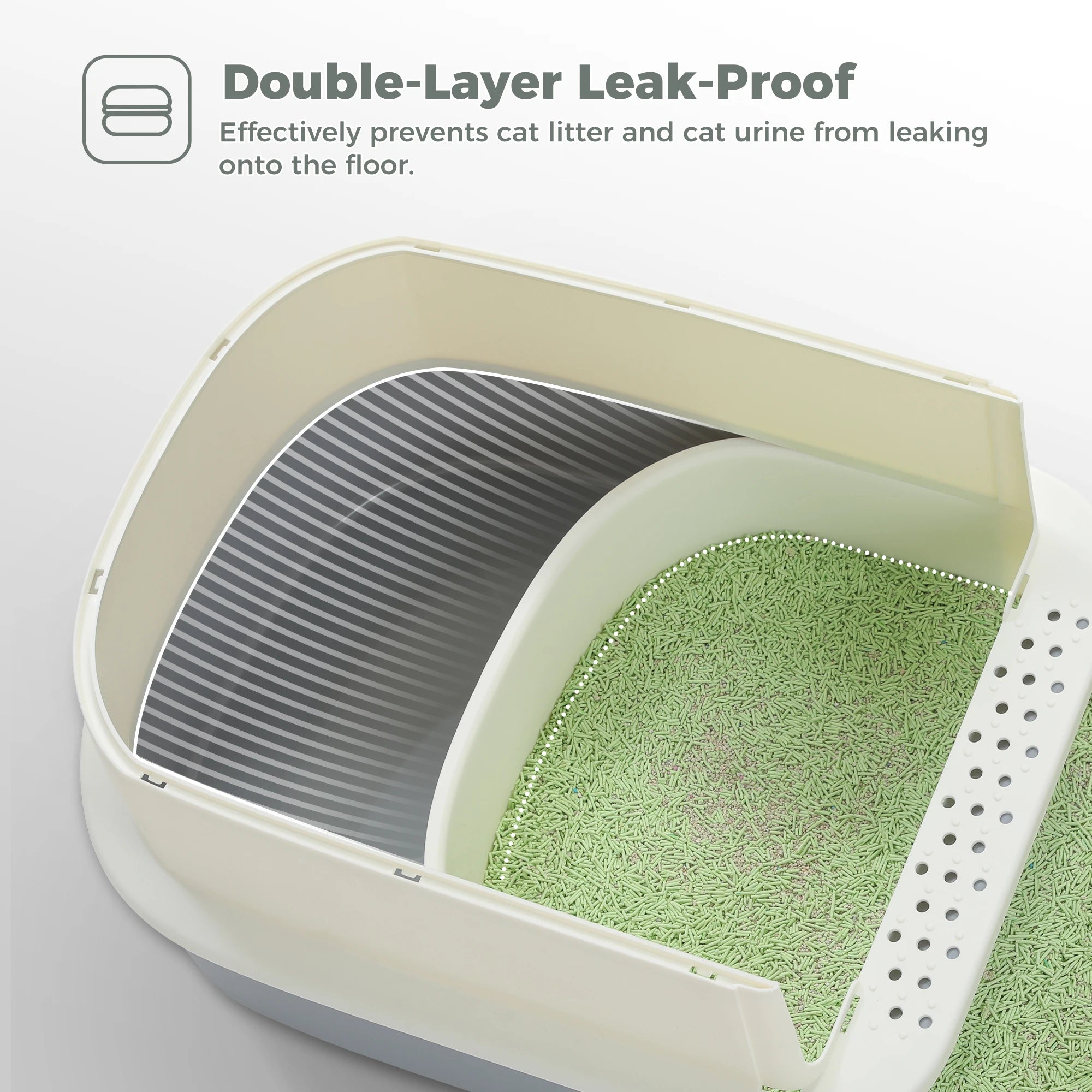 Toaletă portabilă pliabilă pentru pisici – Cu sertar, capac și lopățică, anti-miros, curățare rapidă, ideală pentru interior