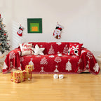Husă de Canapea de Crăciun din Material Chenille – Decorațiune pentru Sărbători de Craciun, Pătură Moale de Iarnă, Protecție pentru Canapea, Ideală pentru Câini și Pisici