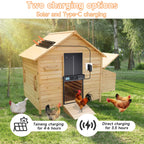 Ușă automată pentru coteț de găini, alimentată solar și prin USB – 4 moduri de funcționare, cu temporizator și senzor de lumină