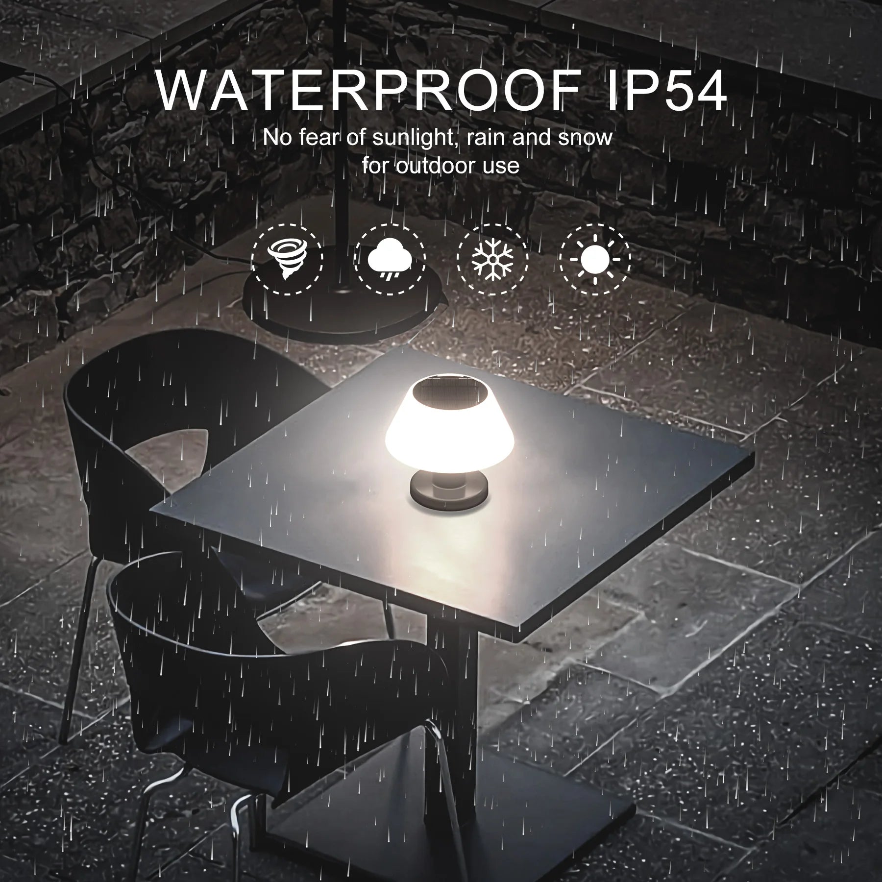 LED Solar table Light Outdoor Dimmable Solar Charge USB 2 in 1 Solar table lamp Outdoor & Indoor for table Warm White