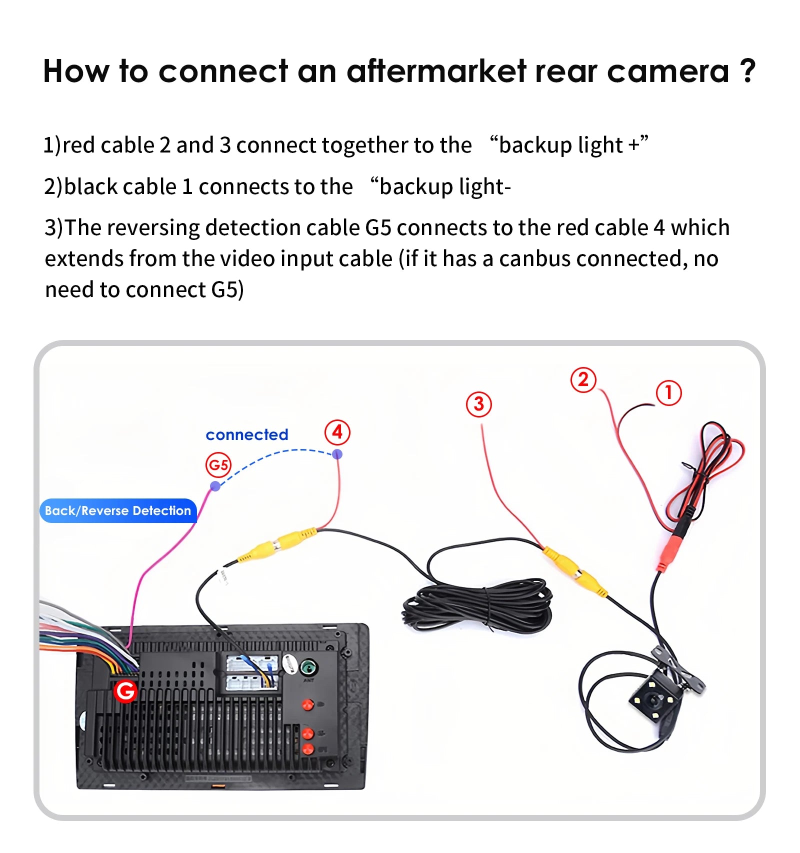 AHD Camera Packing Assistance Night Vision Auto Parking Reverse Camera adjustable bracket Universal for Hizpo Brand Multimedia