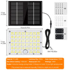 Solar Floodlight Outdoor Motion Sensor Solar Power Spotlights IP65 waterproof 234LED Safety Lighting Lamp for Yard Garage Garden