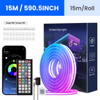Neon Rope Lights,Flexible Led Rope Lights Control with App/Remote,Multiple Modes Rope Lights,IP65 Outdoor RGB Led Neon Lights Wa