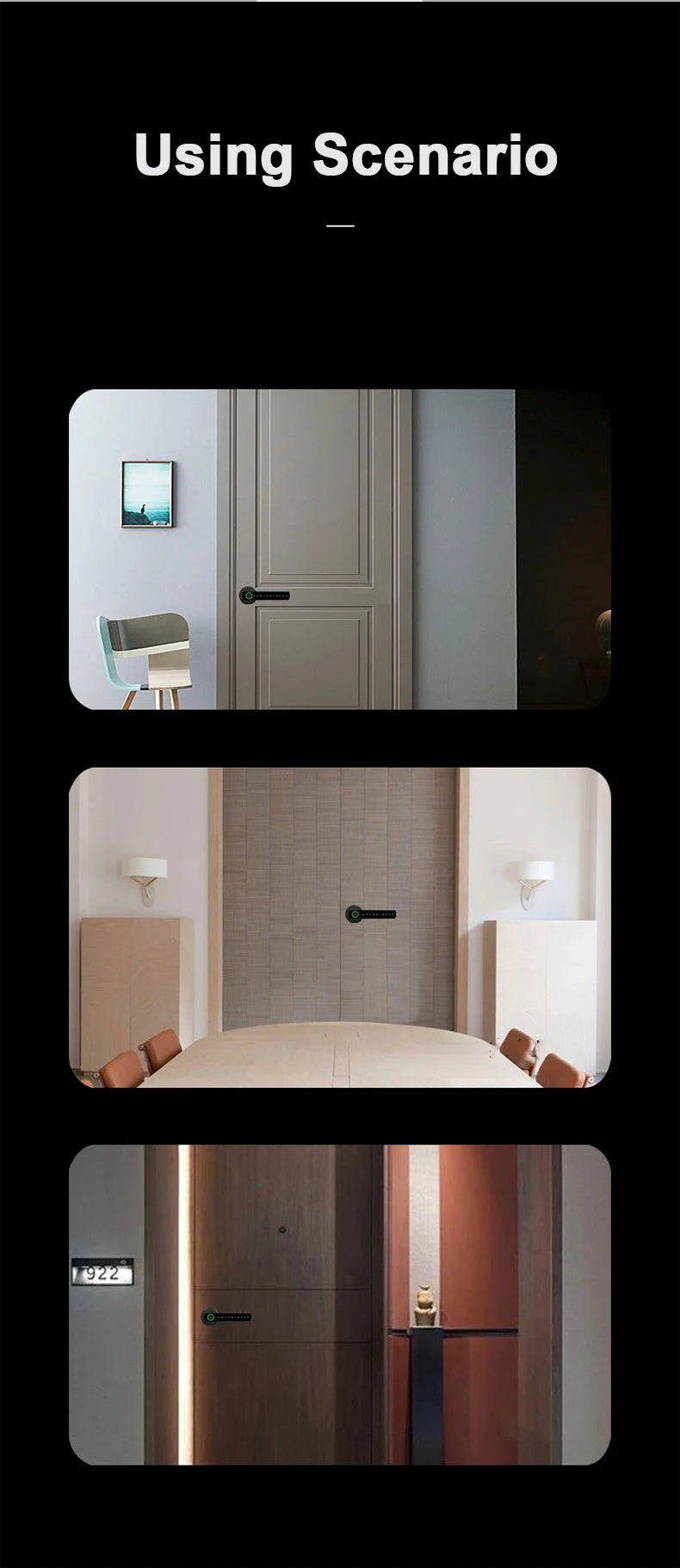 RAYKUBE M5 Tuya BLE Smart Fingerprint Door Lock Electronic Lock with Password/Key/Card/Tuya APP Unlock Free Delivery From Spain