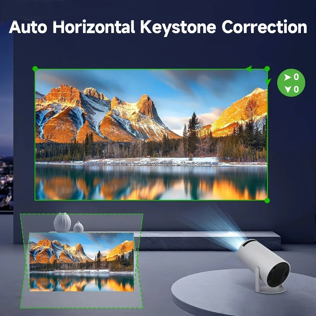 2025 Upgraded HY300PRO Mini Projector with WiFi& BT, Portable Projector 1080P/4K Support, Auto Keystone, Smart Android Proyector