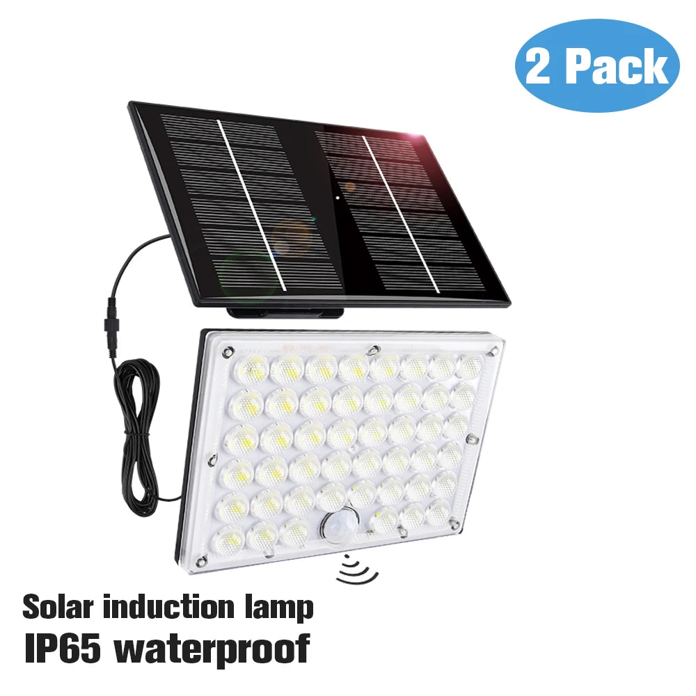 Solar Floodlight Outdoor Motion Sensor Solar Power Spotlights IP65 waterproof 234LED Safety Lighting Lamp for Yard Garage Garden