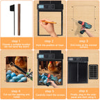 Ușă automată pentru coteț de găini, alimentată solar și prin USB – 4 moduri de funcționare, cu temporizator și senzor de lumină