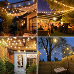 15M 20M 30M LED Garland Light String ST38 LED Lamp Bulb Outdoor IP44 Waterproof Wedding Lights Christmas Party Garden Decor Lamp