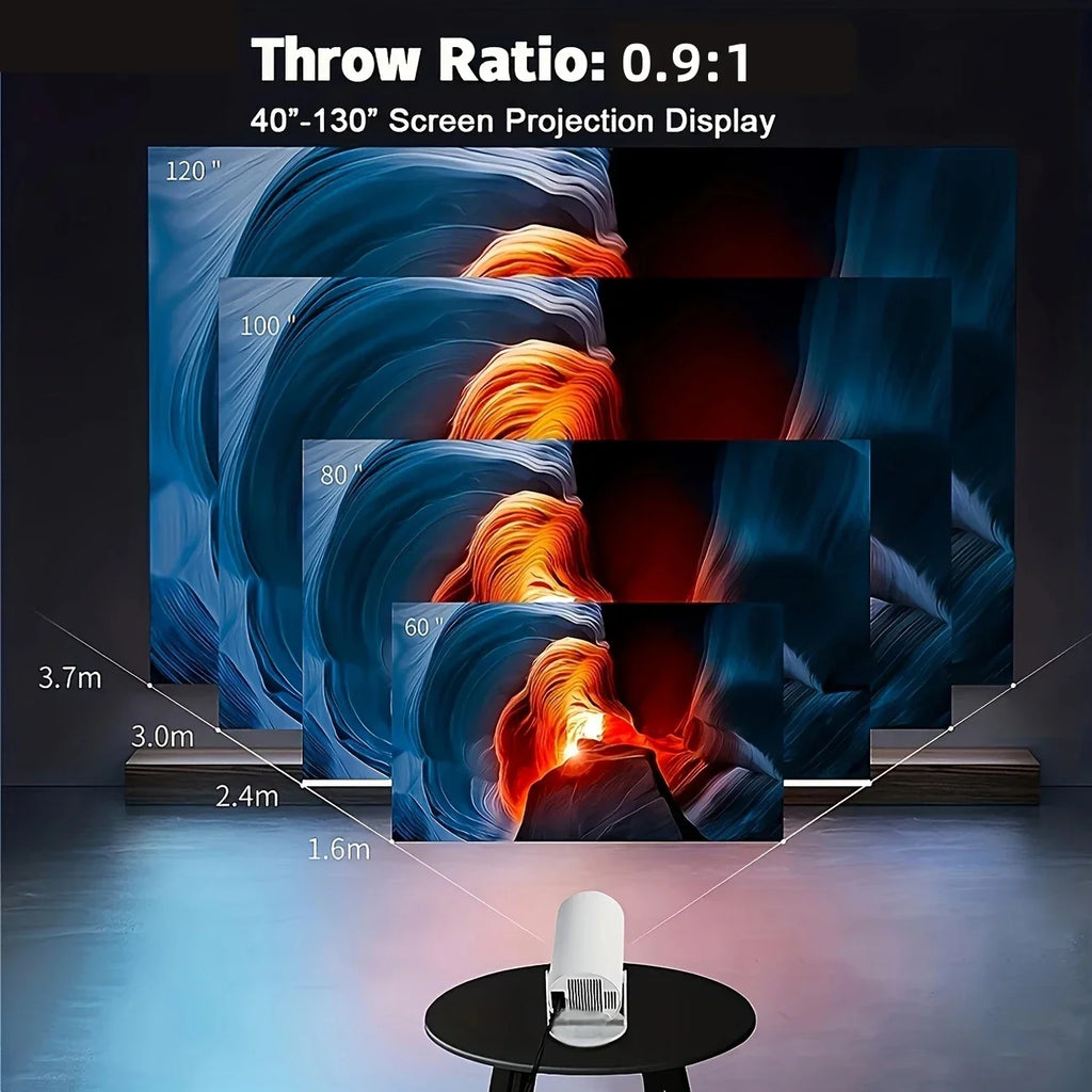 2025 Upgraded HY300PRO Mini Projector with WiFi& BT, Portable Projector 1080P/4K Support, Auto Keystone, Smart Android Proyector