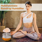 Umidificator Rain cu efect de picurare a apei – Lumină ambientală în 7 culori, rezervor 500 ml, difuzor ultrasonic de aromaterapie cu uleiuri esențiale, telecomandă inclusă