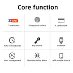 RAYKUBE M5 Tuya BLE Smart Fingerprint Door Lock Electronic Lock with Password/Key/Card/Tuya APP Unlock Free Delivery From Spain