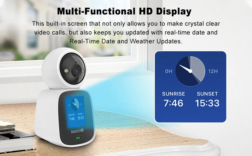 Closeli CL200 5MP Wi-Fi Video Calling Camera Motion Detection Security IP Camera Ultra HD Image Full-color Night Vision Monitor