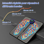 Masaj Electric pentru Picioare EMS cu Pad de Stimulare și Telecomandă – 8 Moduri, 19 Niveluri, Portabil