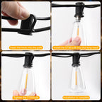 15M 20M 30M LED Garland Light String ST38 LED Lamp Bulb Outdoor IP44 Waterproof Wedding Lights Christmas Party Garden Decor Lamp