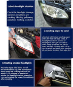 Repair Liquid Polymer Kit Car Headlight Renovation Kit Polishing Agent Scratch Remover Car Headlight Recovery Lamp Repair Kit