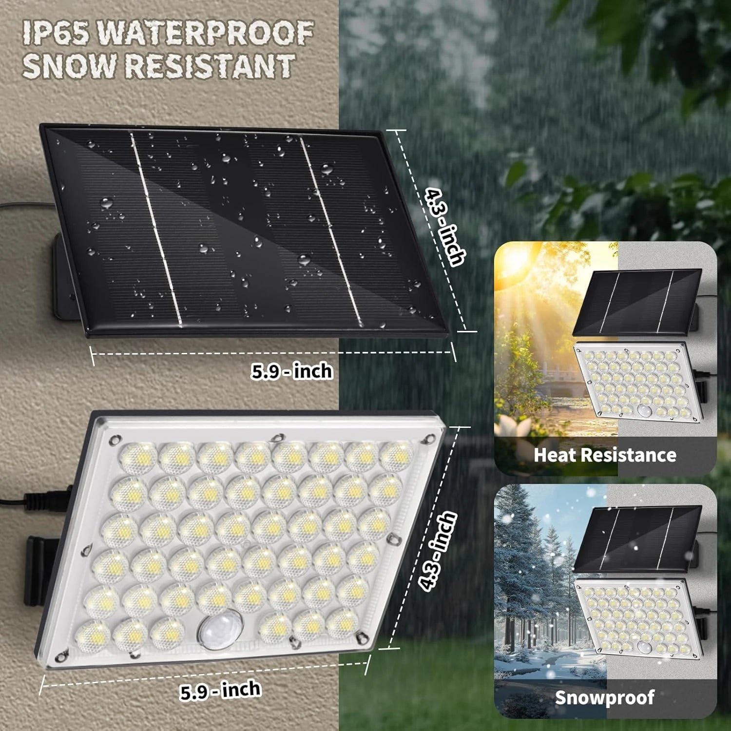 Solar Floodlight Outdoor Motion Sensor Solar Power Spotlights IP65 waterproof 234LED Safety Lighting Lamp for Yard Garage Garden