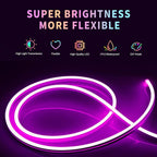 Neon Rope Lights,Flexible Led Rope Lights Control with App/Remote,Multiple Modes Rope Lights,IP65 Outdoor RGB Led Neon Lights Wa