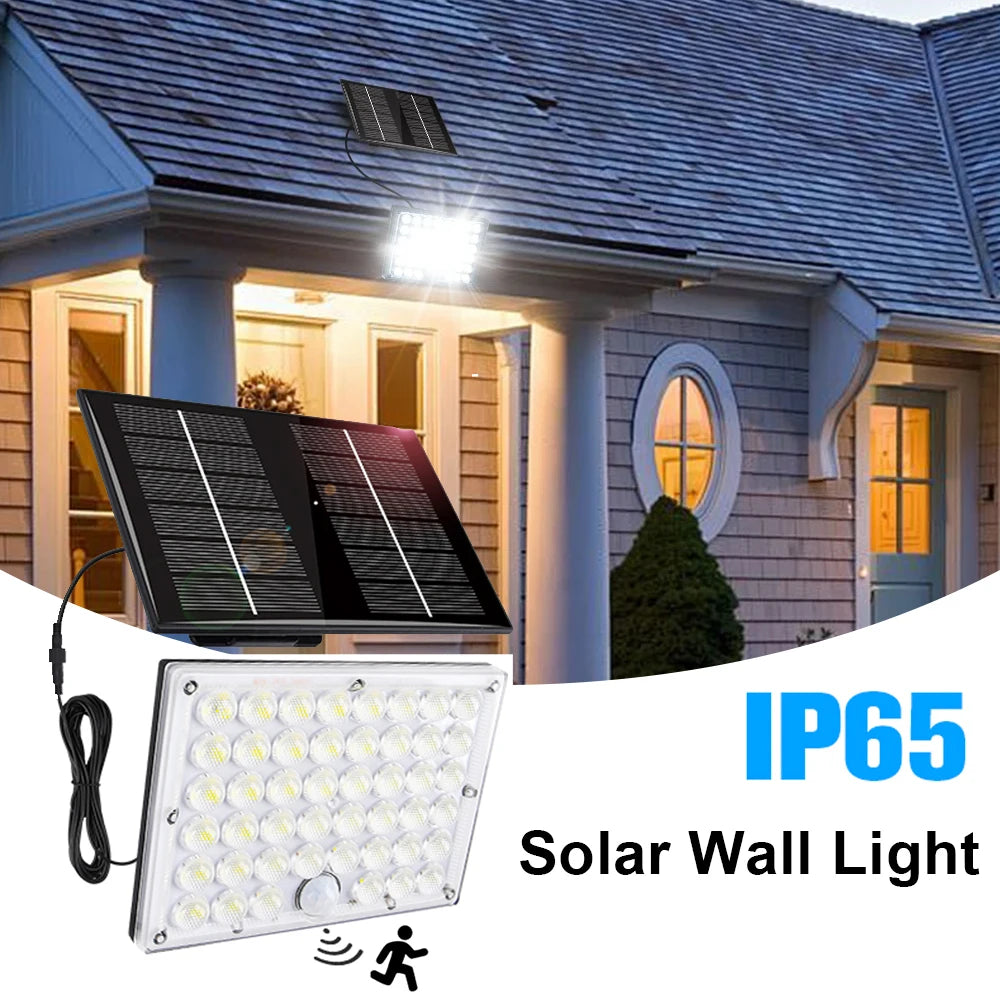 Solar Floodlight Outdoor Motion Sensor Solar Power Spotlights IP65 waterproof 234LED Safety Lighting Lamp for Yard Garage Garden