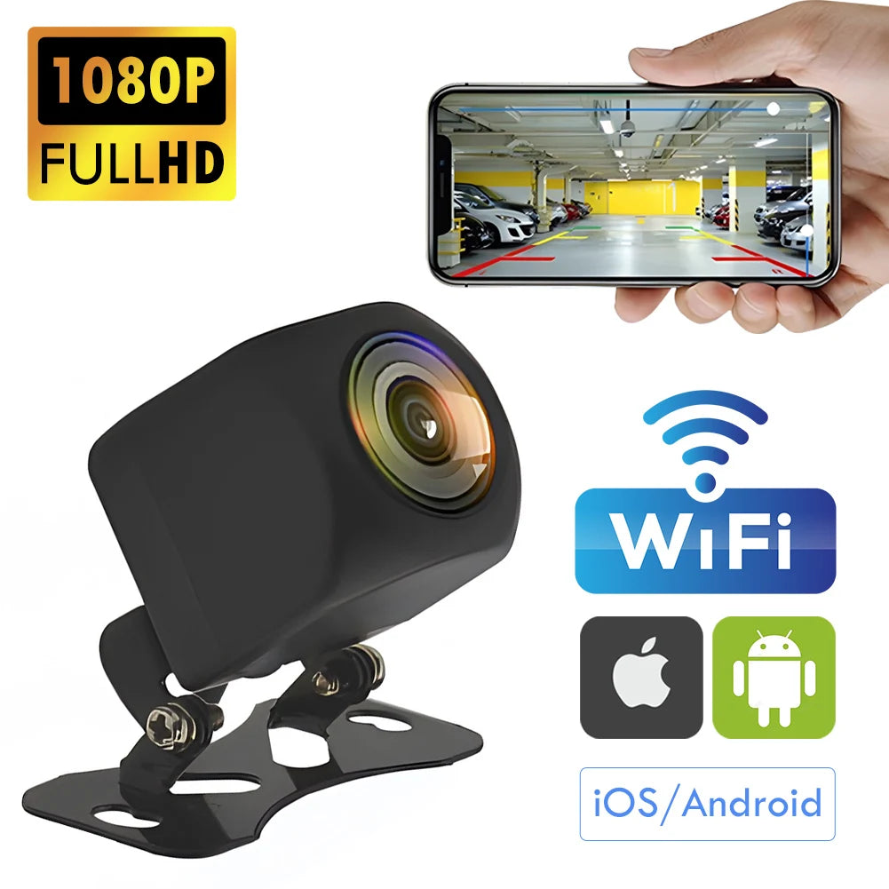 Wireless Car Dash Cam Waterproof Auto Rear View Camera 170 Degree 1080P HD Night Vision WiFi Reversing Camera Auto Accessories