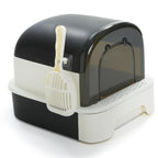 Toaletă portabilă pliabilă pentru pisici – Cu sertar, capac și lopățică, anti-miros, curățare rapidă, ideală pentru interior