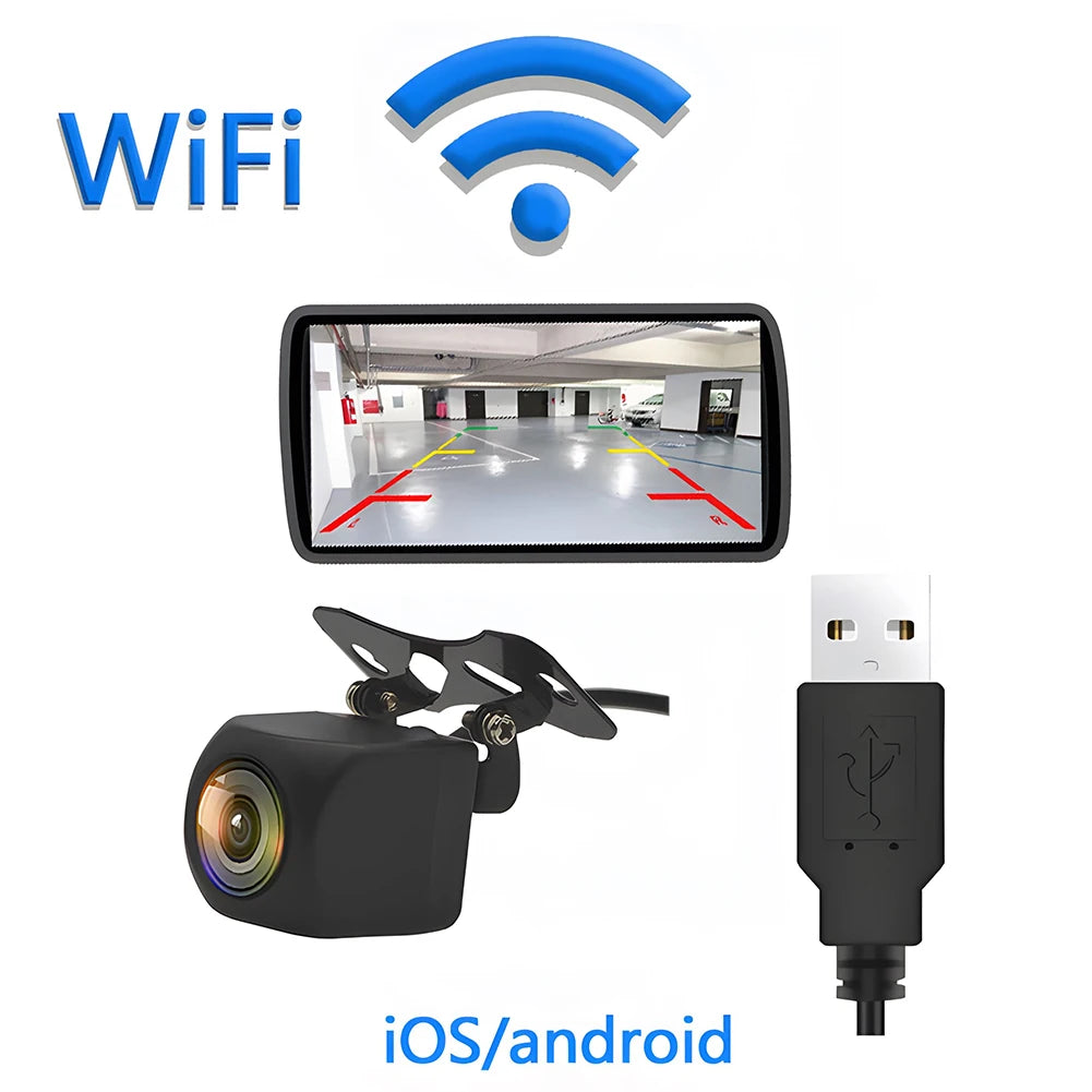 Wireless Car Dash Cam Waterproof Auto Rear View Camera 170 Degree 1080P HD Night Vision WiFi Reversing Camera Auto Accessories