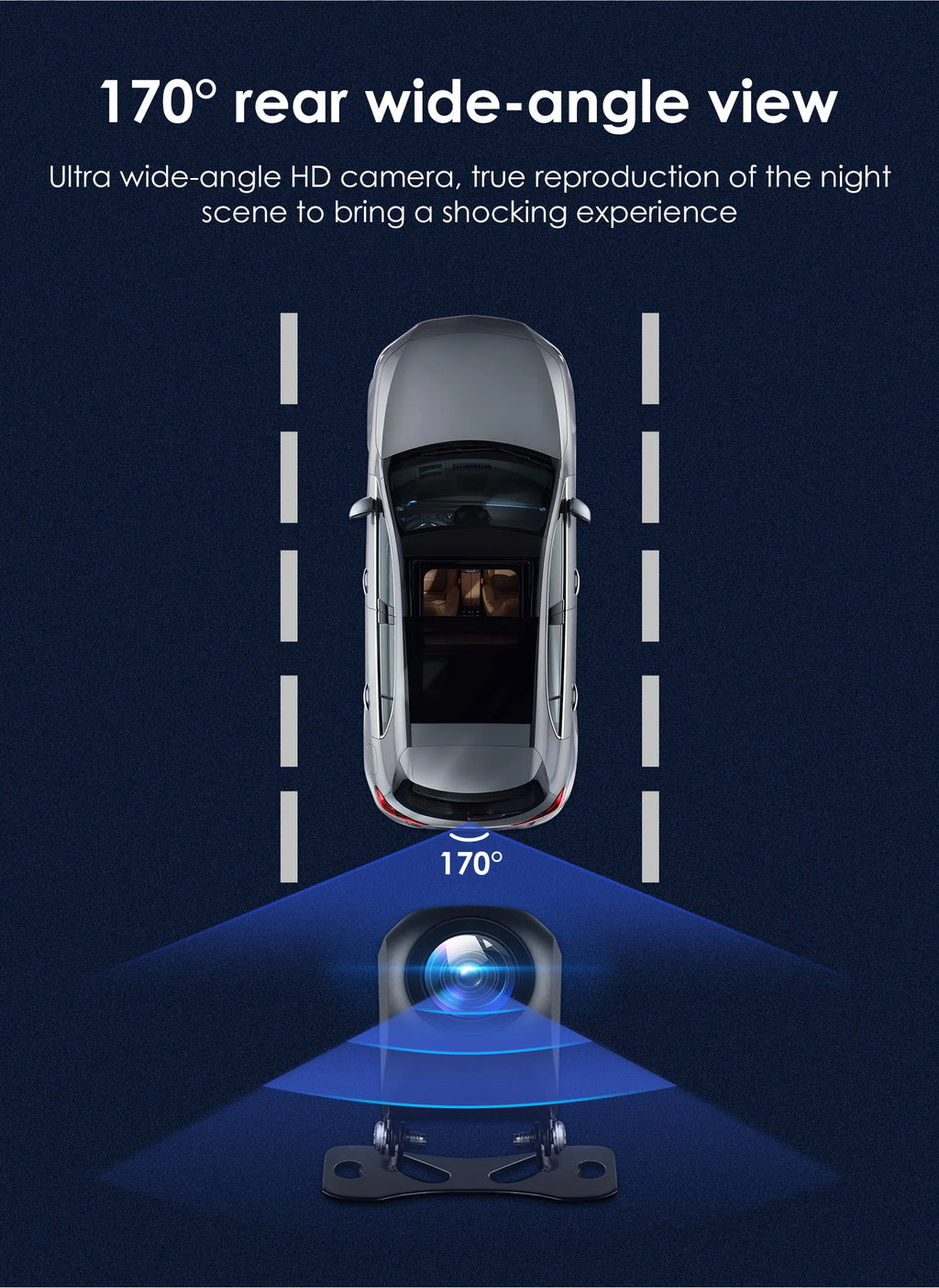 AHD Camera Packing Assistance Night Vision Auto Parking Reverse Camera adjustable bracket Universal for Hizpo Brand Multimedia