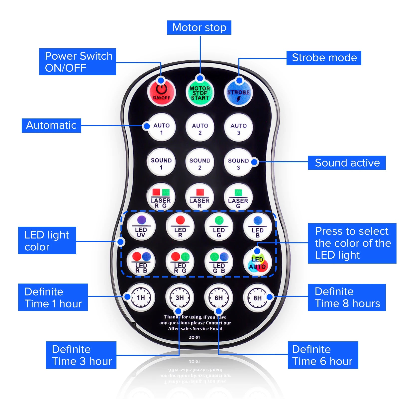 U'King RGB+UV LED Party Light Disco Light With Remote Controller Strobe Stage Light Pattern DJ Light For DJ Show Concert Party