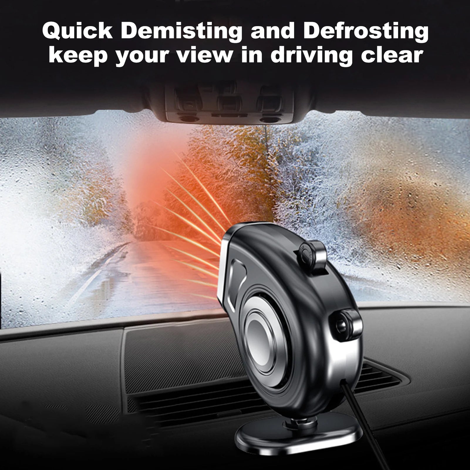 【Clearance】3-in-1 Car Heater 12V 120W Adjustable Auto Heater Fan Car Vehicle Dashboard Cooling Fan Window Windshield Defroster