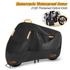 Motorcycle Cover All Season Waterproof Universal Outdoor Protection Against Dust Debris Uv Protection 210D Thick Oxford M-XXXXL