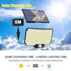Solar Floodlight Outdoor Motion Sensor Solar Power Spotlights IP65 waterproof 234LED Safety Lighting Lamp for Yard Garage Garden