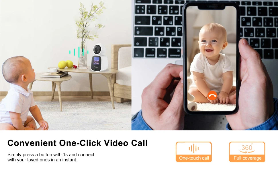 Closeli CL200 5MP Wi-Fi Video Calling Camera Motion Detection Security IP Camera Ultra HD Image Full-color Night Vision Monitor