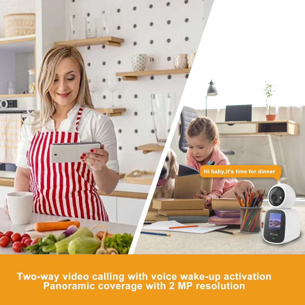 Closeli CL200 5MP Wi-Fi Video Calling Camera Motion Detection Security IP Camera Ultra HD Image Full-color Night Vision Monitor