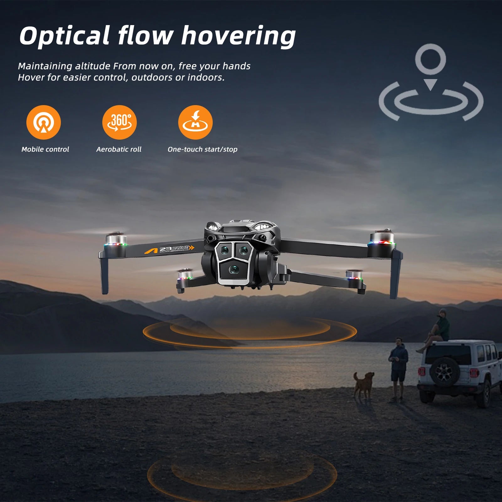 Podofo New Drone 4k Dual Camera  Mini Helicopter Quadcopter Toy Obstacle Avoidance Foldable RC Drone Headless Mode Mini Drones