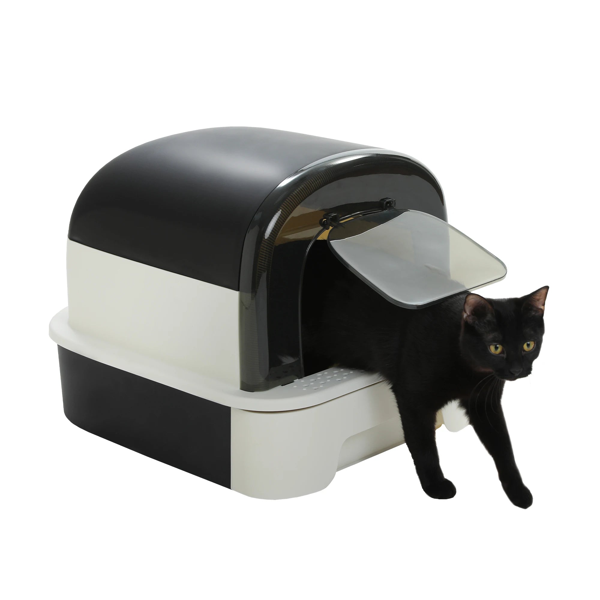 Toaletă portabilă pliabilă pentru pisici – Cu sertar, capac și lopățică, anti-miros, curățare rapidă, ideală pentru interior