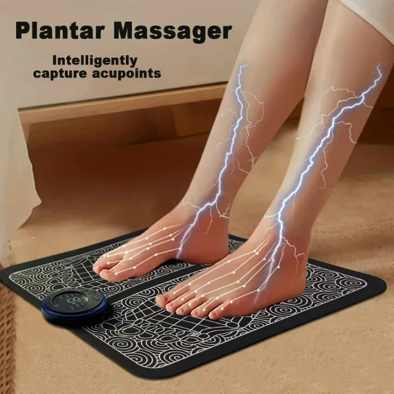USB Charging Foot Massage Relaxes Foot Acupoint Massage Improves Blood Circulation 8 Modes 19 Level Relaxation