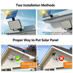 Solar Floodlight Outdoor Motion Sensor Solar Power Spotlights IP65 waterproof 234LED Safety Lighting Lamp for Yard Garage Garden