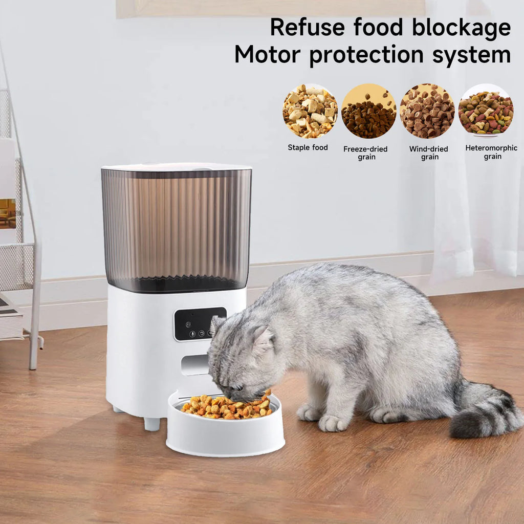 Smart Pet Feeder Automatic Cat Feeder TUYA APP WIFI 2.4G Remote Control 5L Pet Auto Feeder For Cat Dog Food Dispenser
