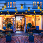 15M Solar Light String S14 Outdoor LED Garland Light E12 Shatterproof Garden Patio Wedding Backyard Decoration IP65 Plastics