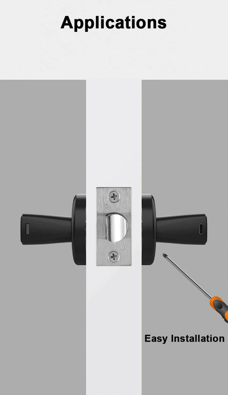 RAYKUBE M5 Tuya BLE Smart Fingerprint Door Lock Electronic Lock with Password/Key/Card/Tuya APP Unlock Free Delivery From Spain